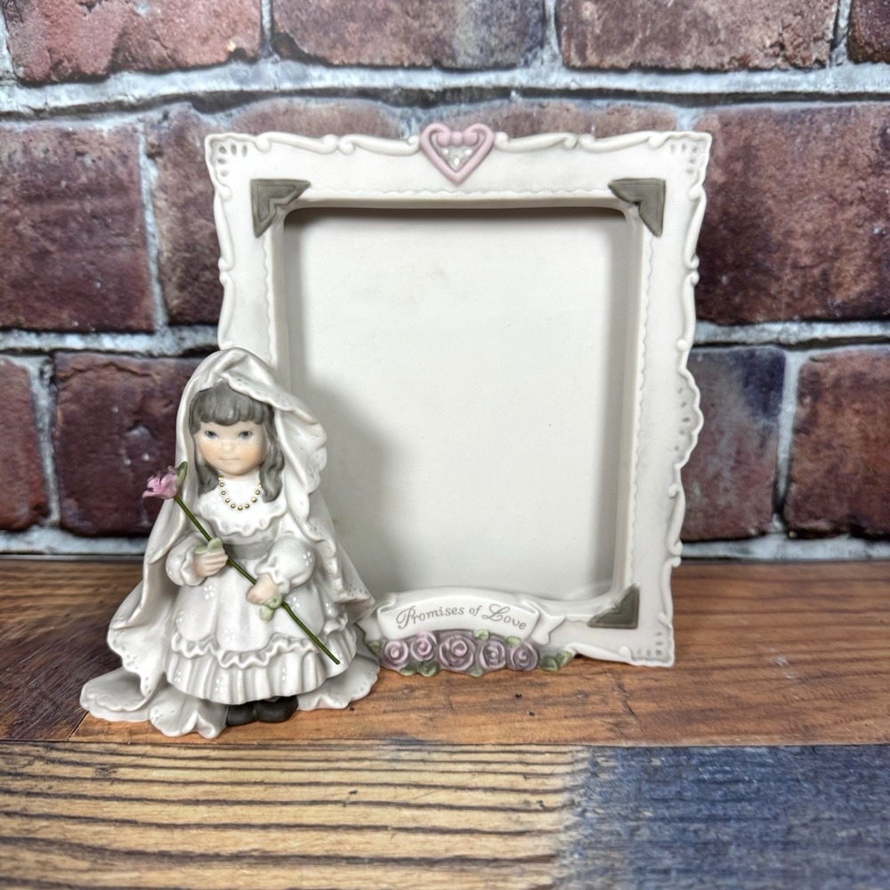 Enesco Promises of Love Pretty As A Picture Frame Kim Anderson Bride Wedding Vtg